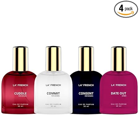 La French Perfume Scent for Women 30 ml X 4 i.e 120ml | Cuddle + Commit + Consent + Date Out