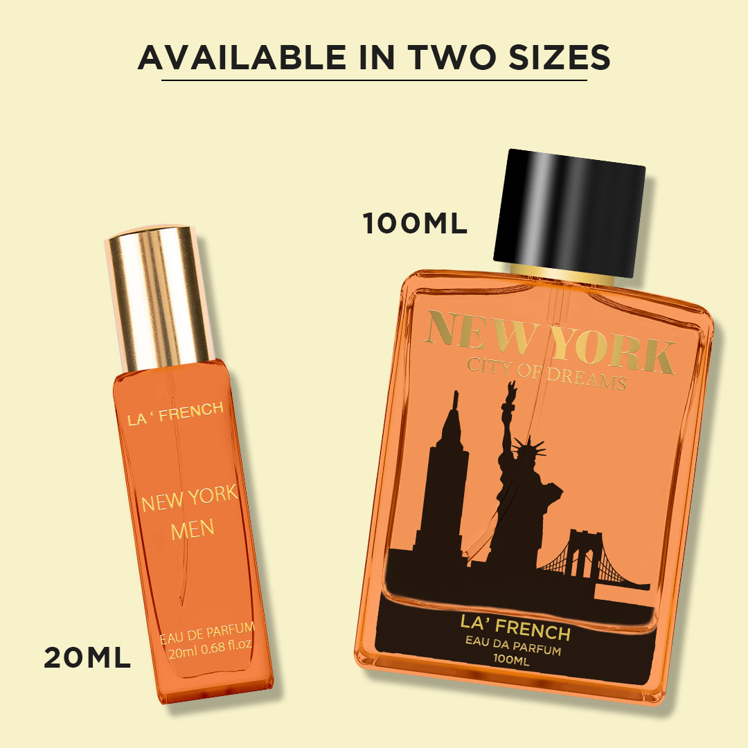 La French City of Dream Luxury Perfume Gift For Men Set 4x20 ML, 80ml, Long  Lasting, Fresh Aqua Fragrance, Eau De Parfum, Tokyo Rio New York & Paris, High  Perfume Concerntration