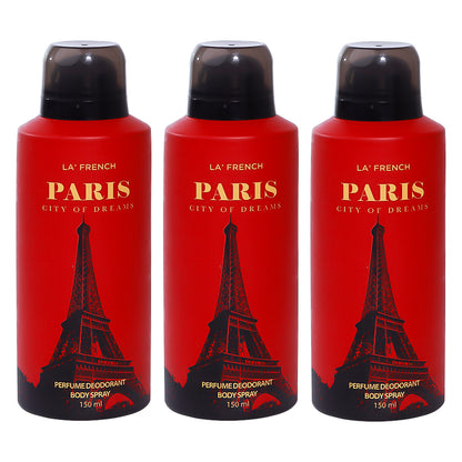 Paris Combo Pack Of 3 Deodorant Perfume