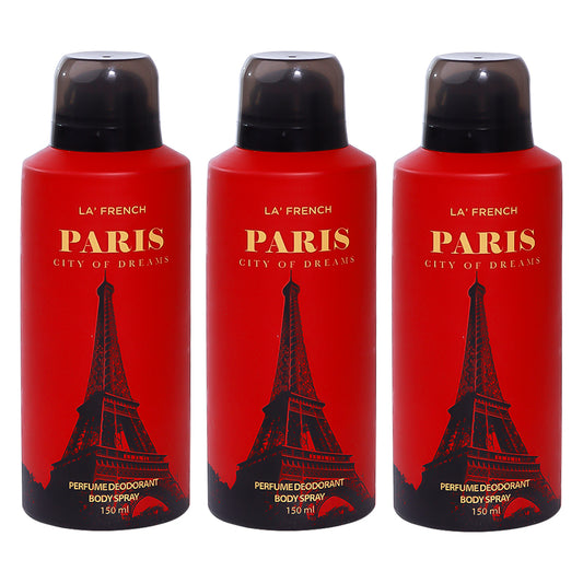 Paris Combo Pack Of 3 Deodorant Perfume - 150 ml