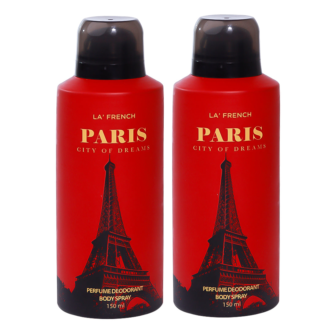 Paris Combo Deodorant Perfume - 150 ml (Pack of 2)